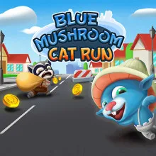 Blue Mushroom Cat Run